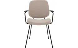 Goossens eetkamerstoel hjalmar beige stof - 8213334-01 2